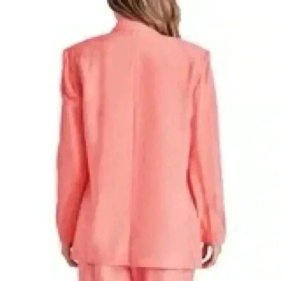 NWT Steve Madden Linen Coral Baldwin Blazer S - Picture 5 of 8